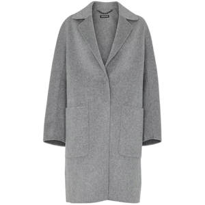 Whistles Grey Cassie Double Face Pocket Coat